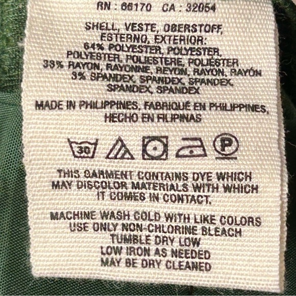 Anthropologie Cartonnaire Charlie Green Tapered Side Zipper Ski-Lodge Pants 10 - Picture 13 of 14